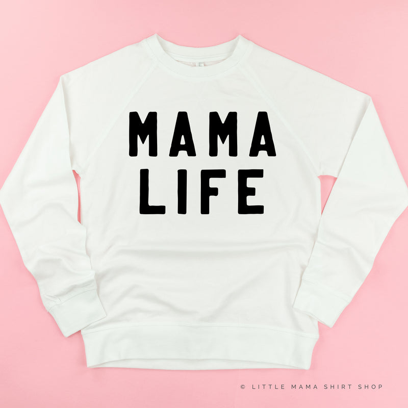 MAMA LIFE - (Block Font) - Lightweight Pullover Sweater