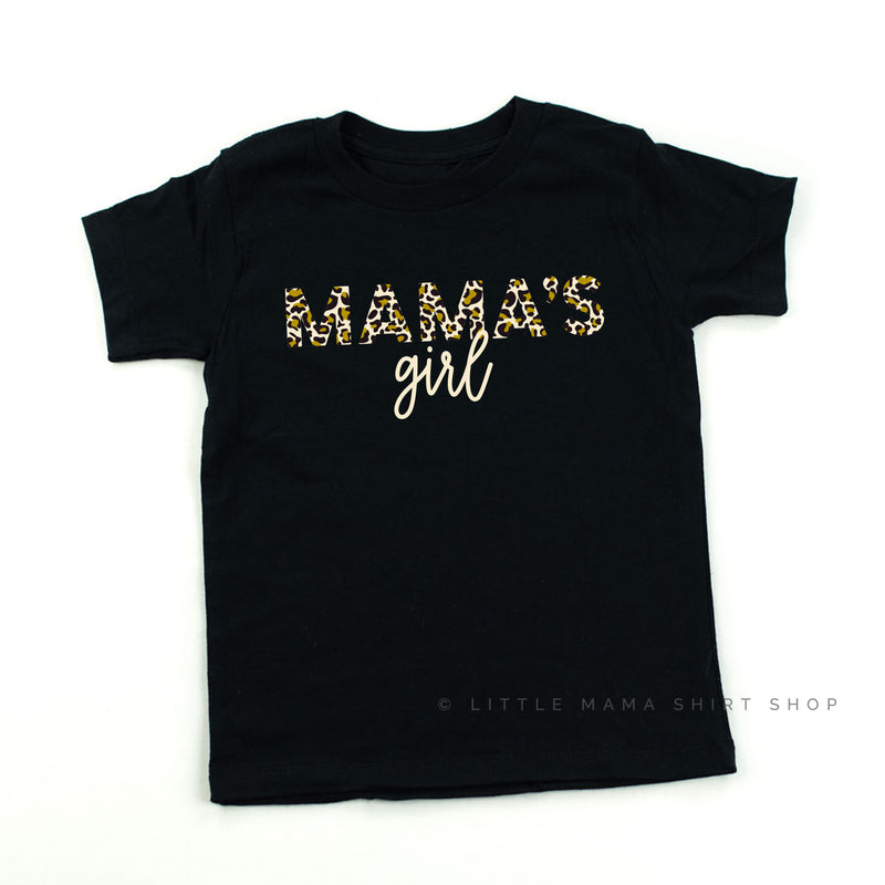 Mama's Girl - Leopard Design - Child Shirt - Black or White