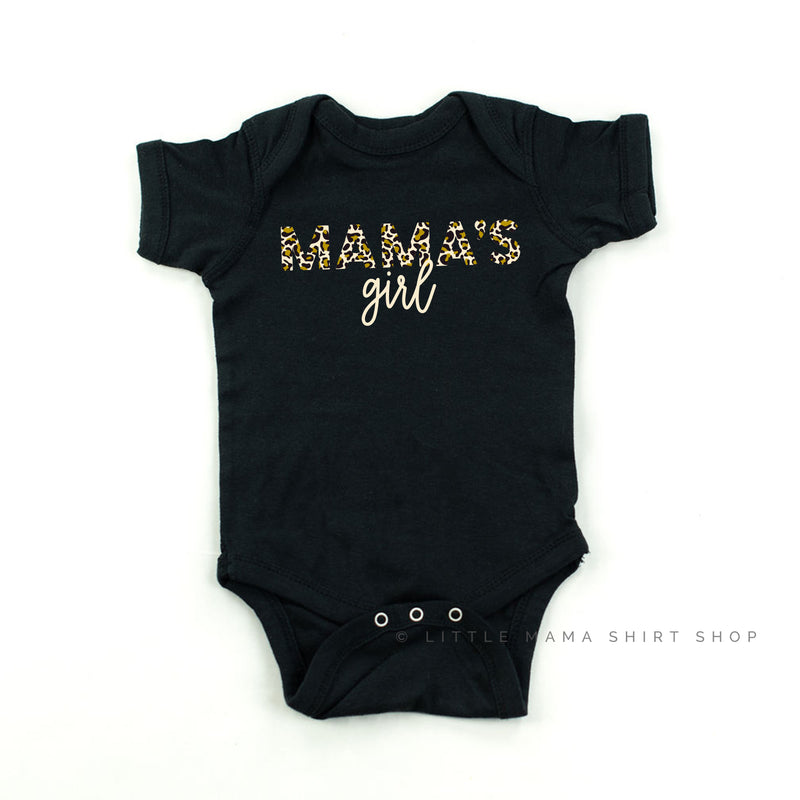 Mama's Girl - Leopard Design - Child Shirt - Black or White