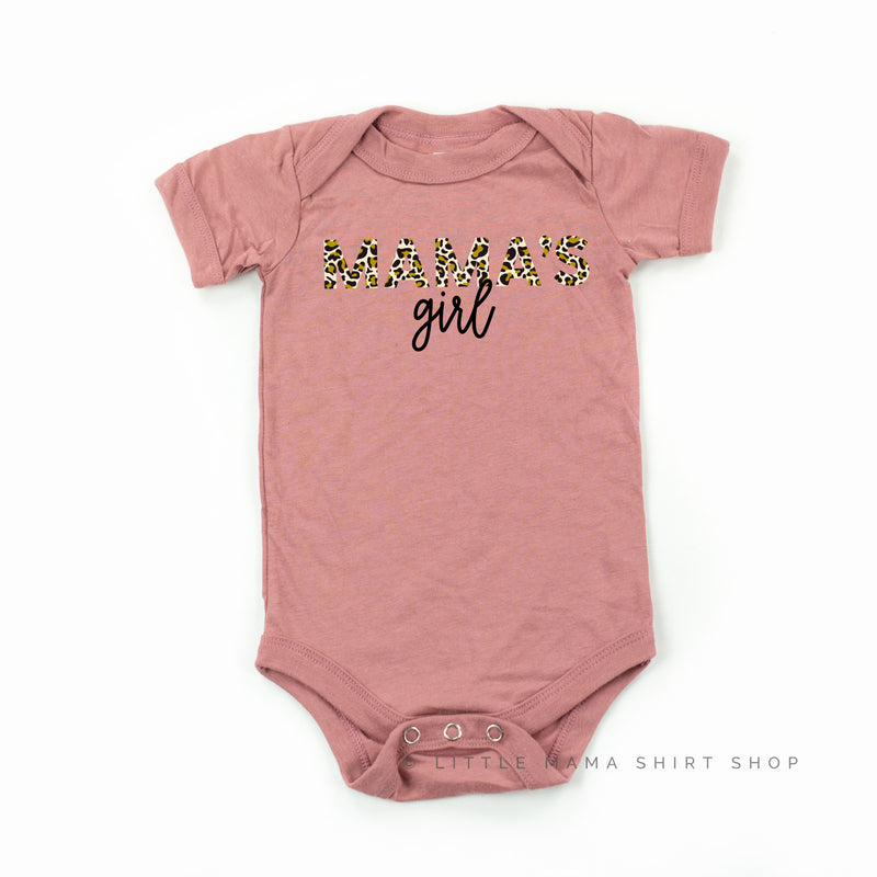 Mama's Girl - Leopard Design - Child Shirt - Mauve