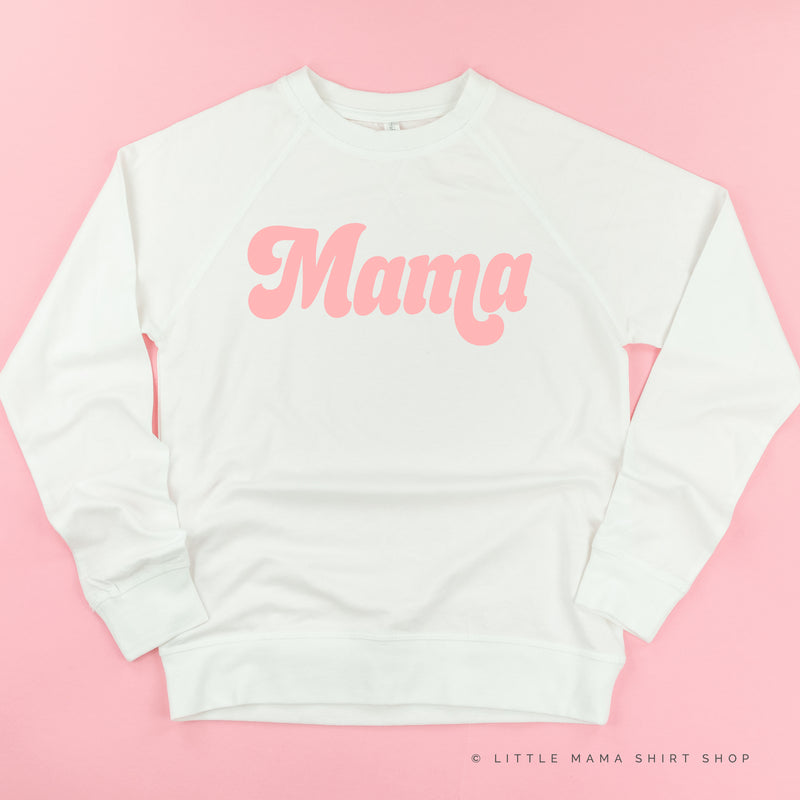 Mama (Pink Retro Design) - Lightweight Pullover Sweater