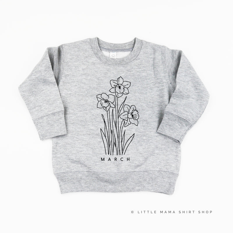 MARCH BIRTH FLOWER - Daffodil - Child Sweater