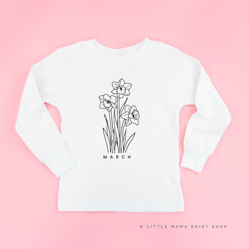 MARCH BIRTH FLOWER - Daffodil - Long Sleeve Child Shirt