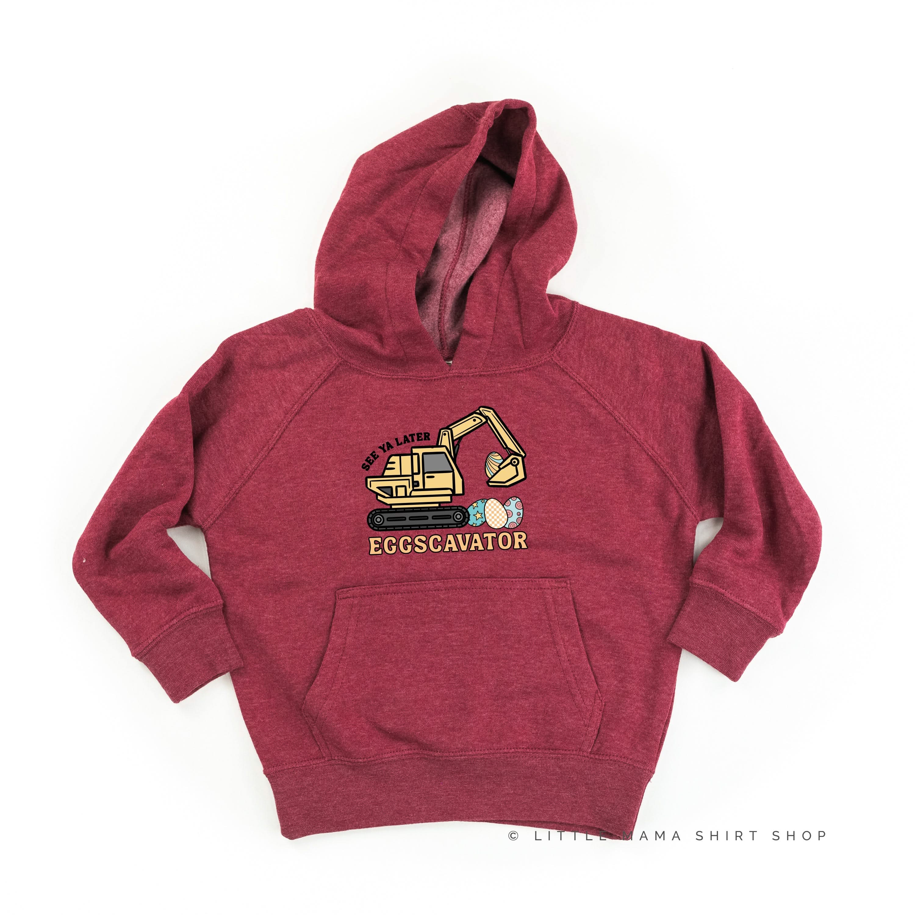 Eggscavator - Child HOODIE Little Mama Shirt Shop LLC