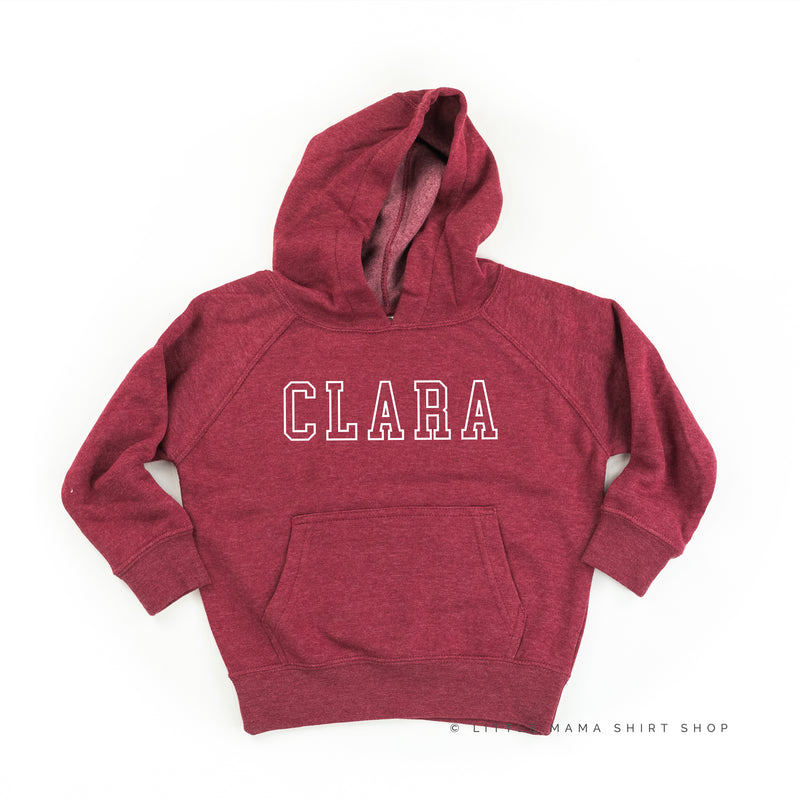 CUSTOM EMBROIDERED OUTLINE NAME - CHILD HOODIE