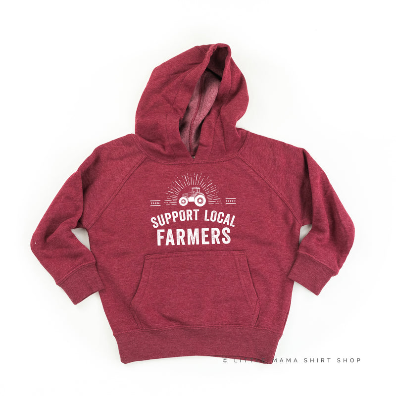 Support Local Farmers - Distressed Design - Child Hoodie