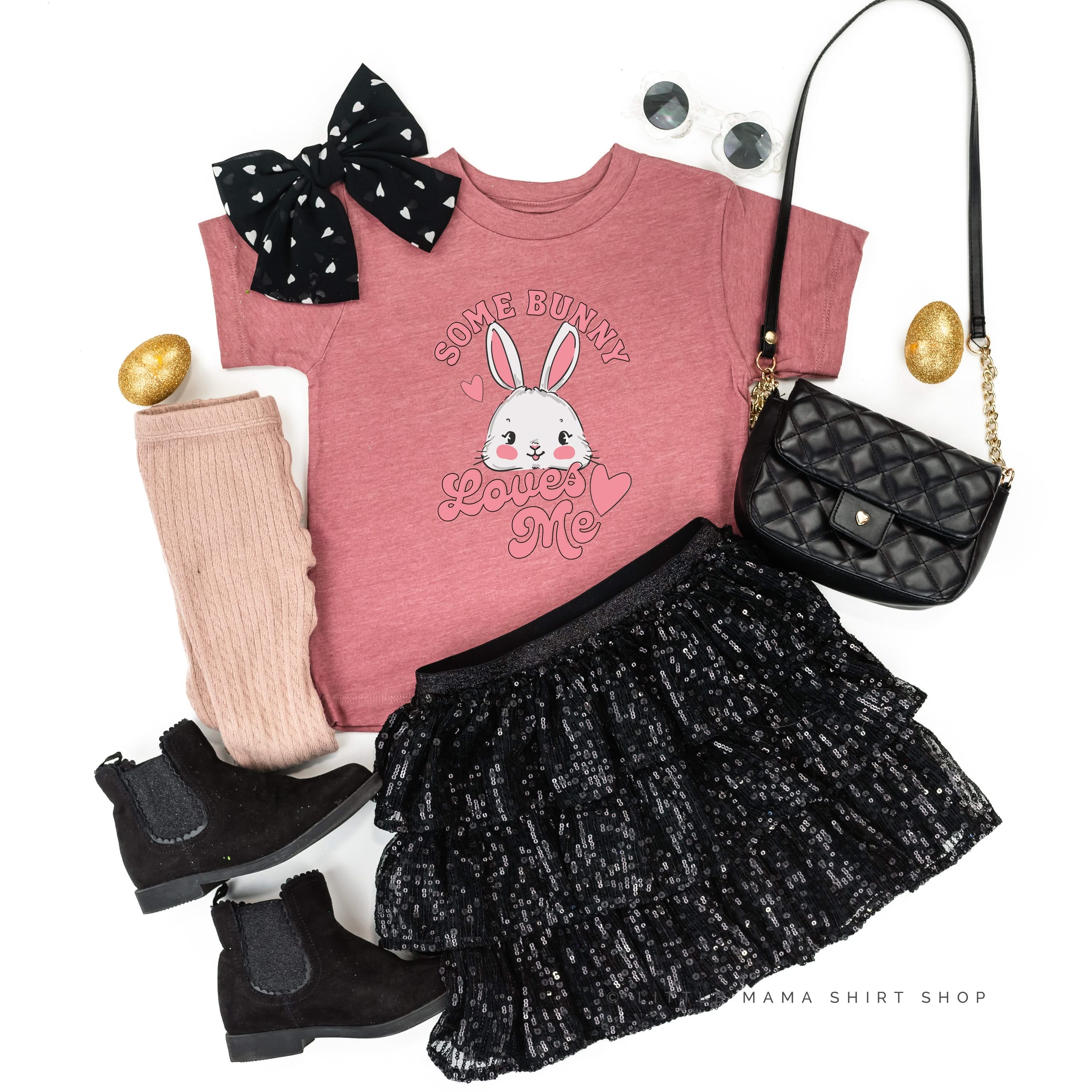 Some Bunny Loves Me - Child Tee Little Mama Shirt Shop