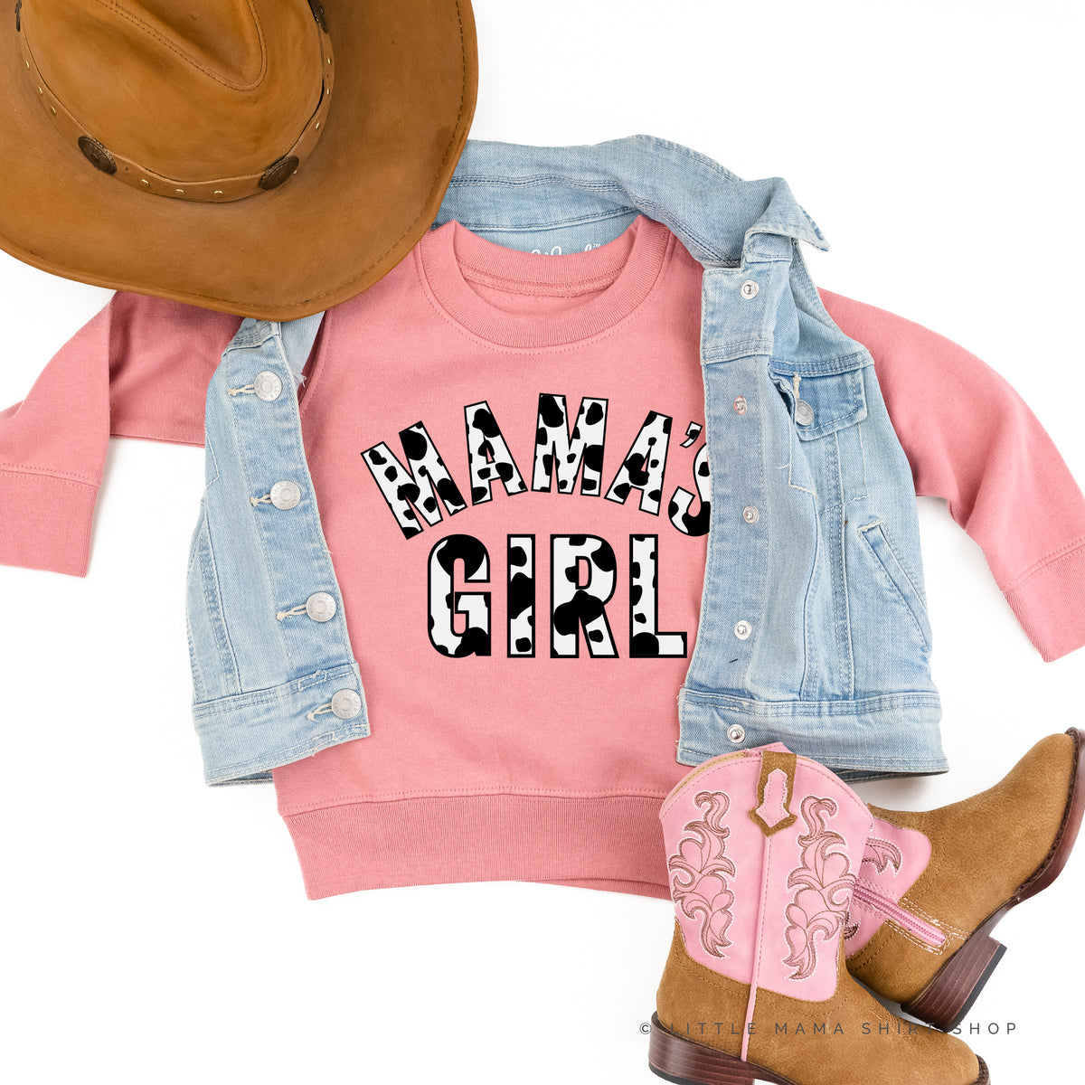 MAMA / MAMA'S BOY - Cow Print - Set of 2 Sweaters - White | Mommy and Me Sweaters | Matching Rodeo Sweaters | Matching store Cow Print Sweaters