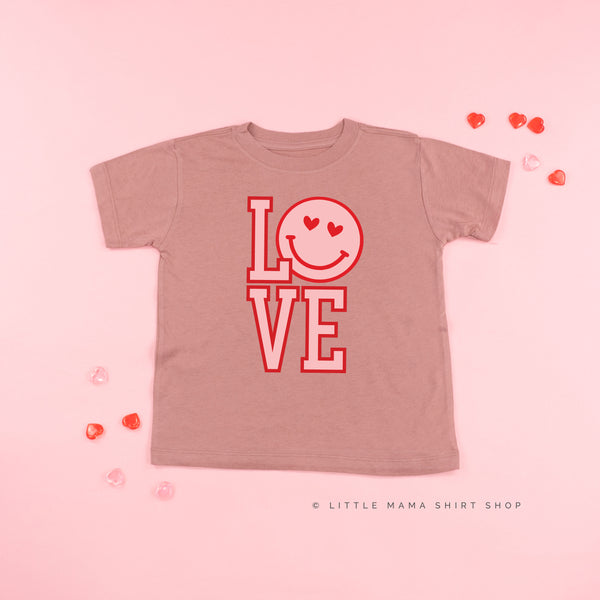 Love (Varsity) With Heart Eyes Smiley - Child Tee