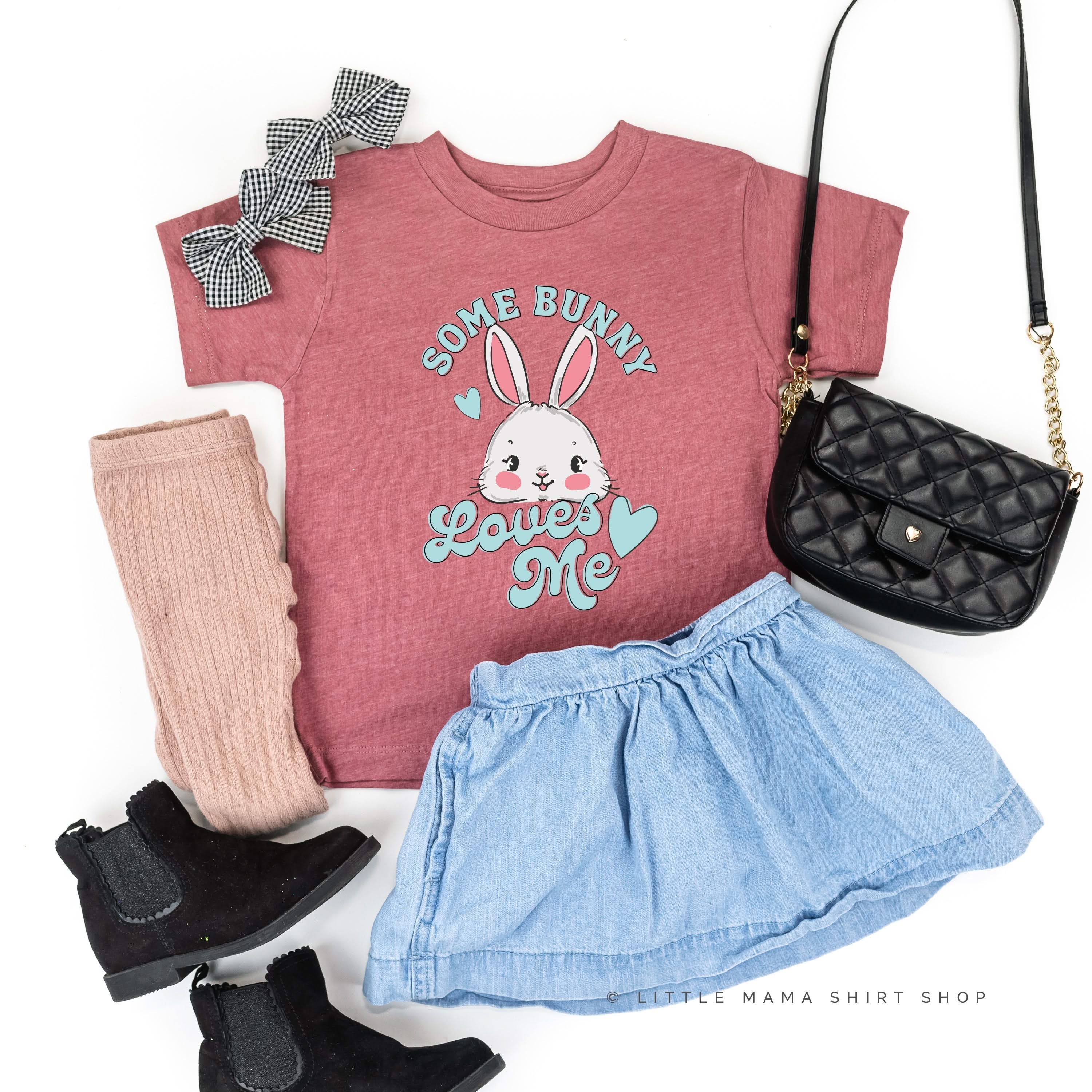 Some Bunny Loves Me - Child Tee Little Mama Shirt Shop