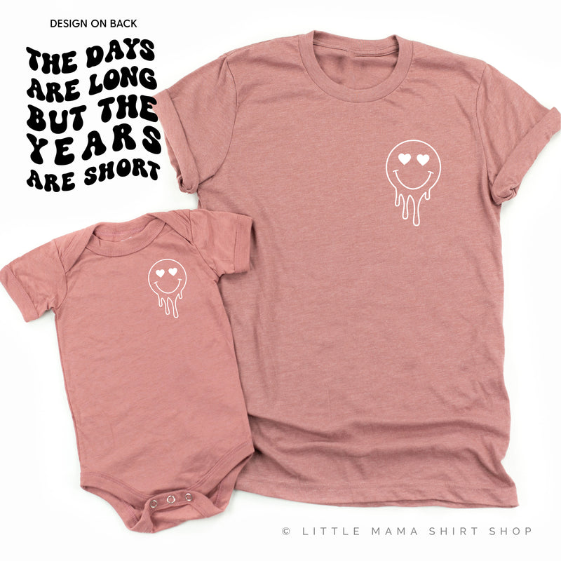 THE DAYS ARE LONG BUT THE YEARS ARE SHORT - (w/ Melty Heart Eyes) - Set of 2 Matching Shirts