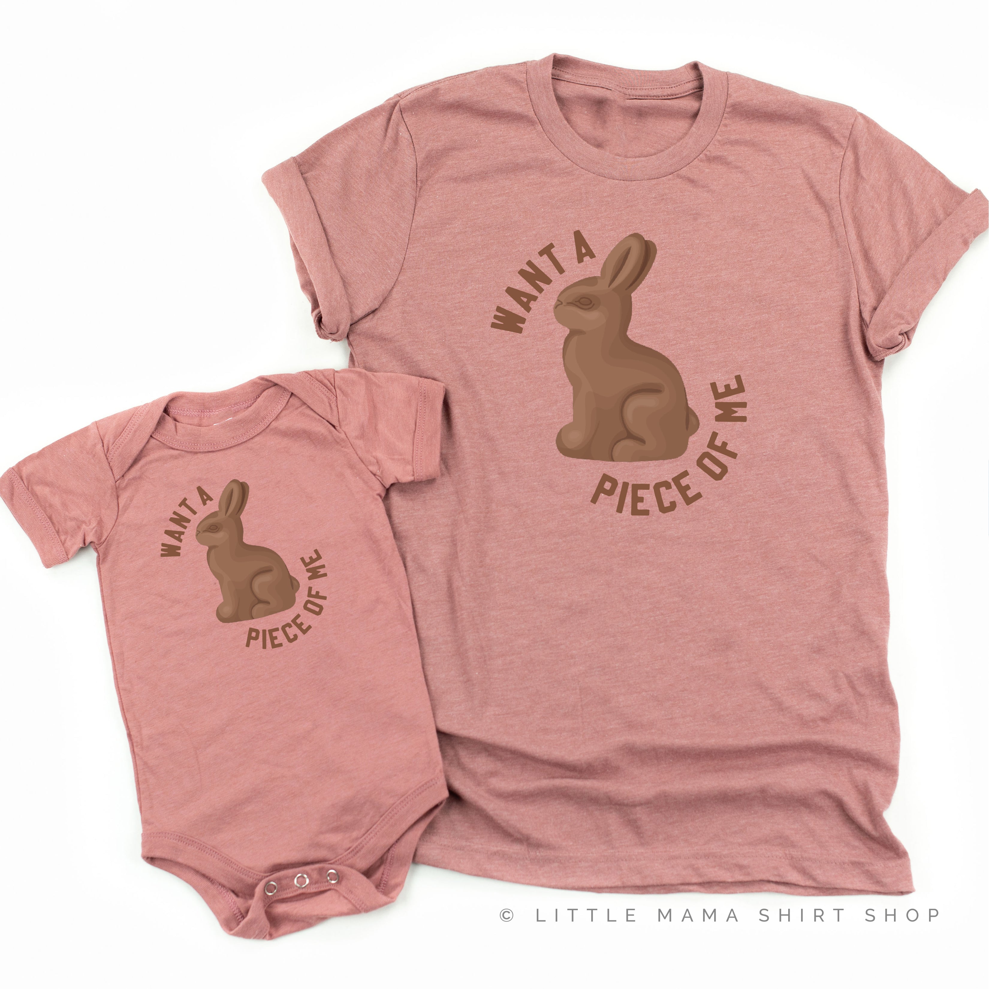 Want A Piece Of Me - Set of 2 Tees Little Mama Shirt Shop