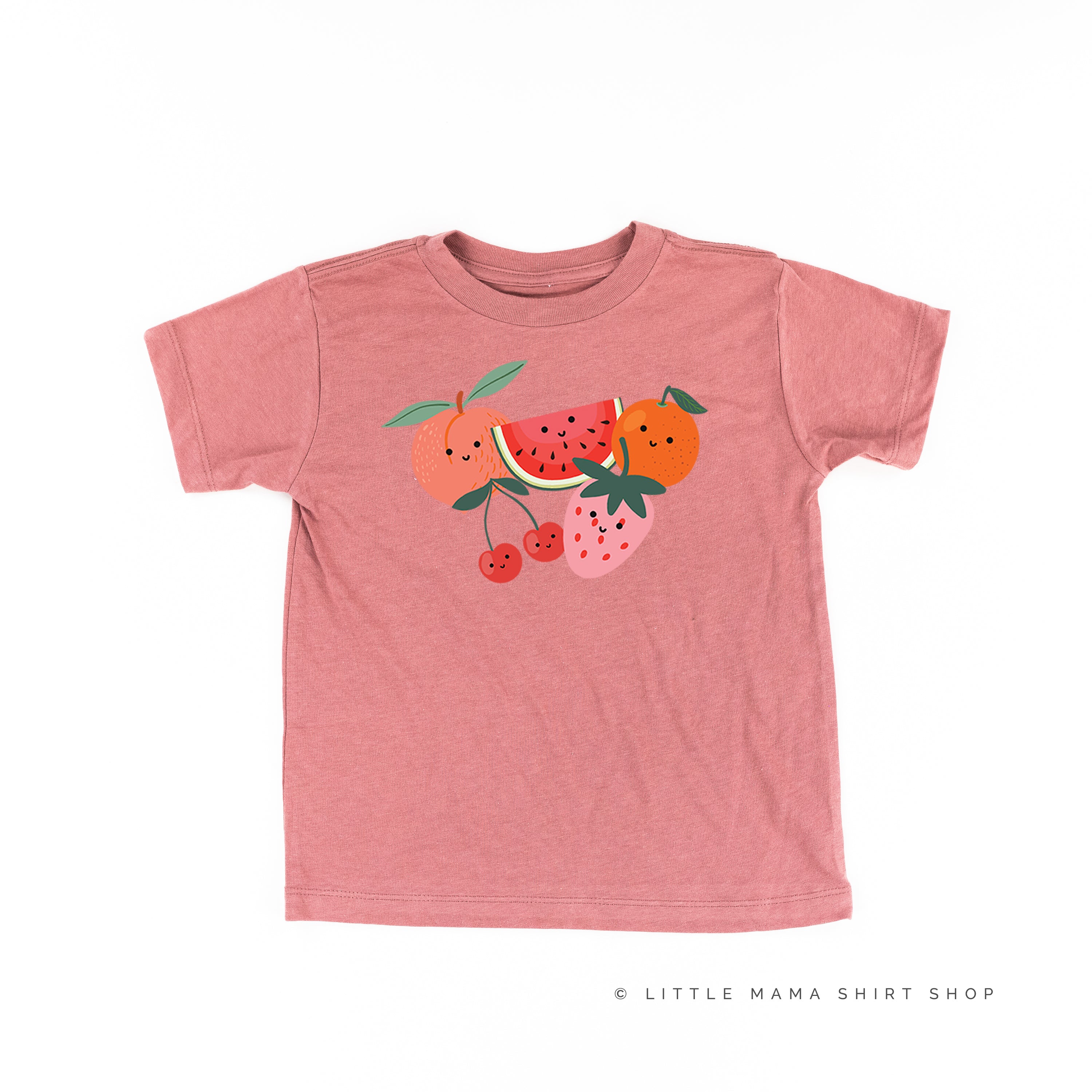 Group of Smiley Fruit - Short Sleeve Child Tee Little Mama Shirt Shop