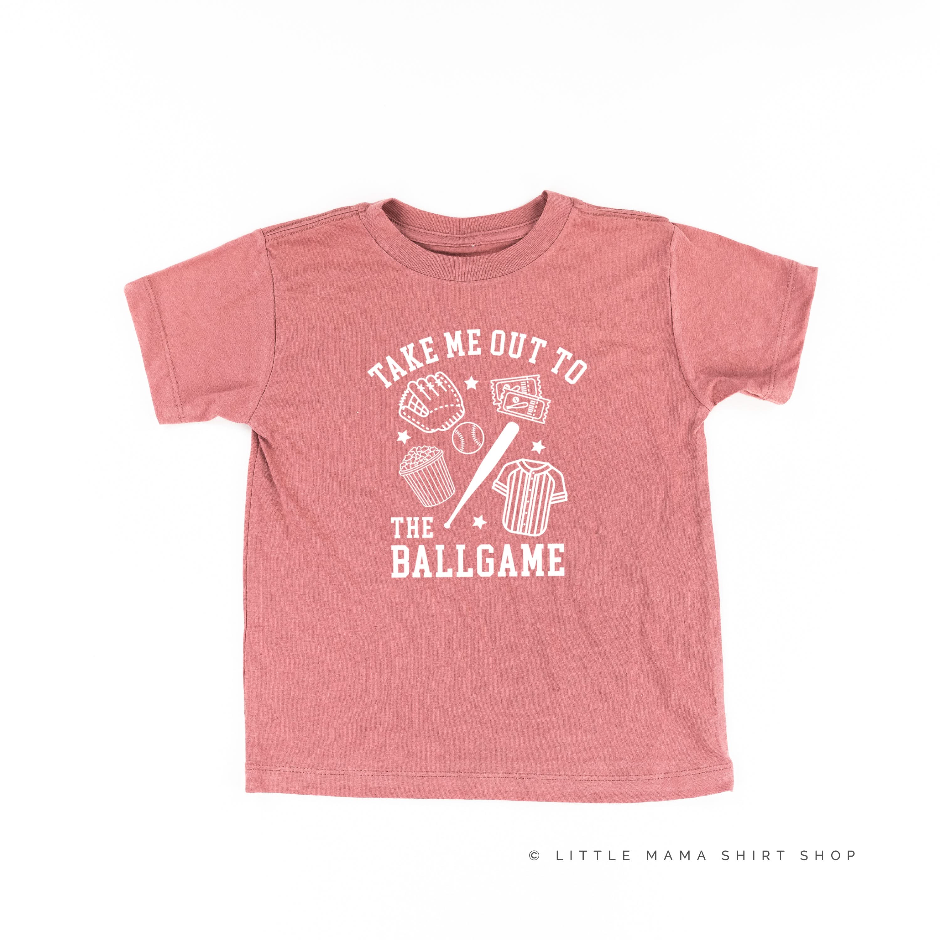 Take Me Out to the Ballgame - Short Sleeve Child Shirt Little Mama Shirt Shop