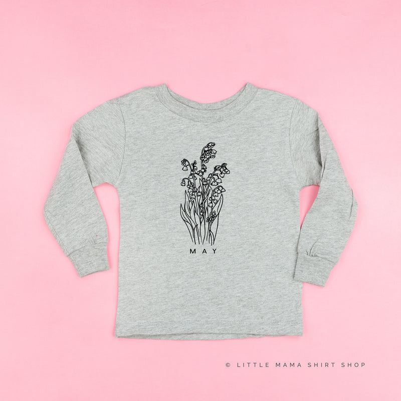 MAY BIRTH FLOWER - Lily of the Valley - Long Sleeve Child Shirt