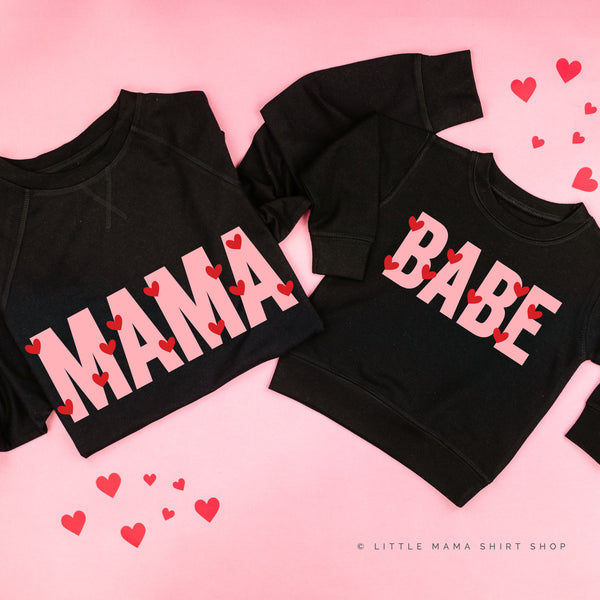 MAMA / BABE - Mini Hearts - Set of 2 Sweaters