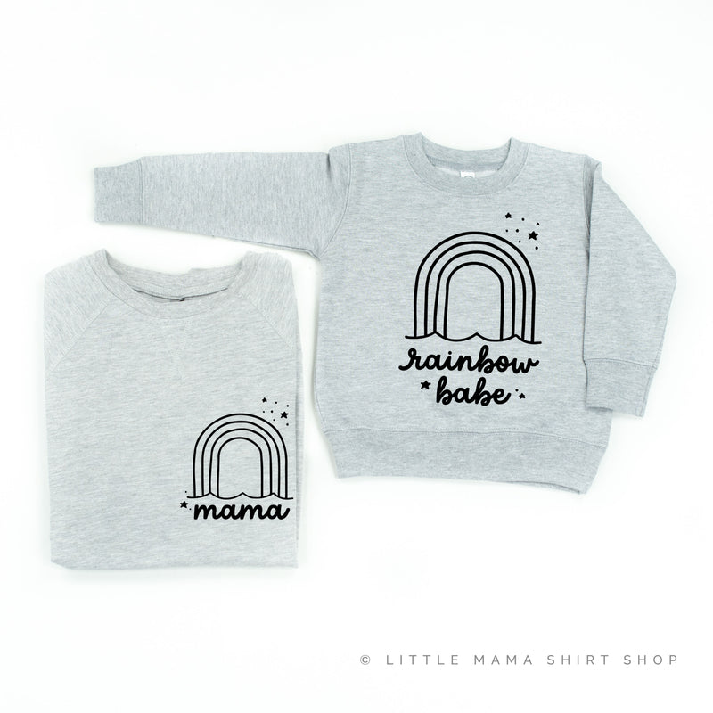 MAMA - RAINBOW POCKET + RAINBOW BABE - Set of 2 Matching Sweaters