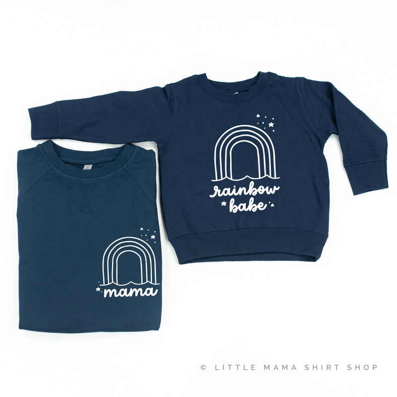 MAMA - RAINBOW POCKET + RAINBOW BABE - Set of 2 Matching Sweaters