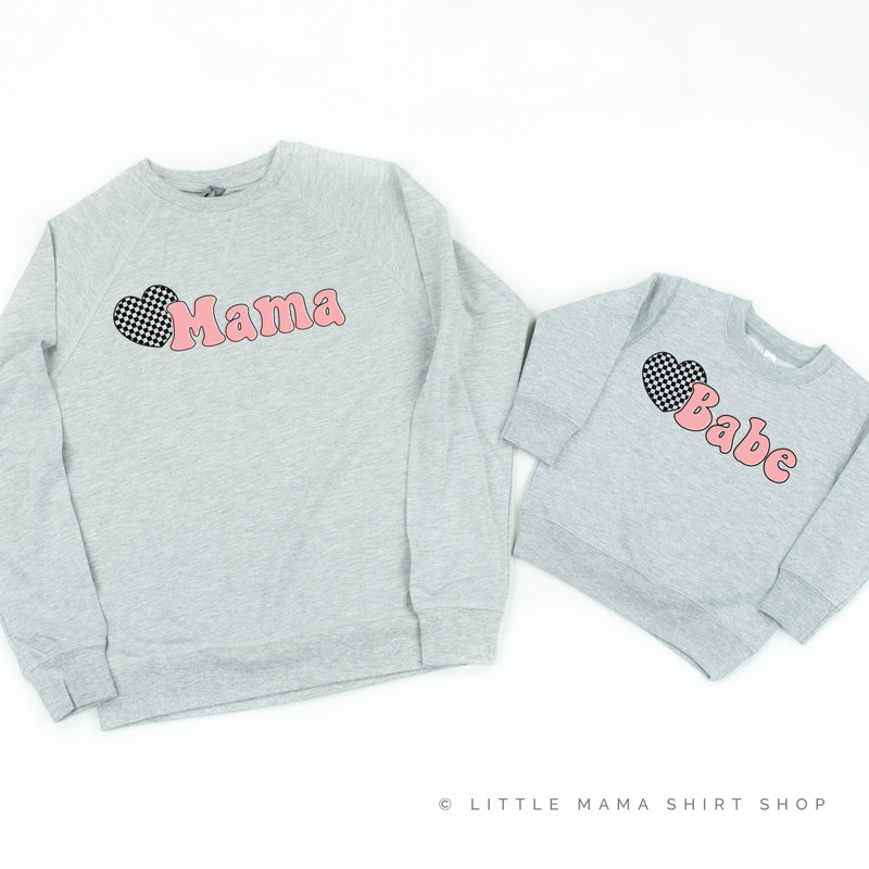HEART CHECKERS - MAMA+BABE - Set of 2 Matching Sweaters