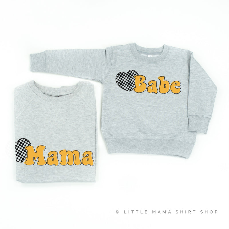 HEART CHECKERS - MAMA+BABE - Set of 2 Matching Sweaters