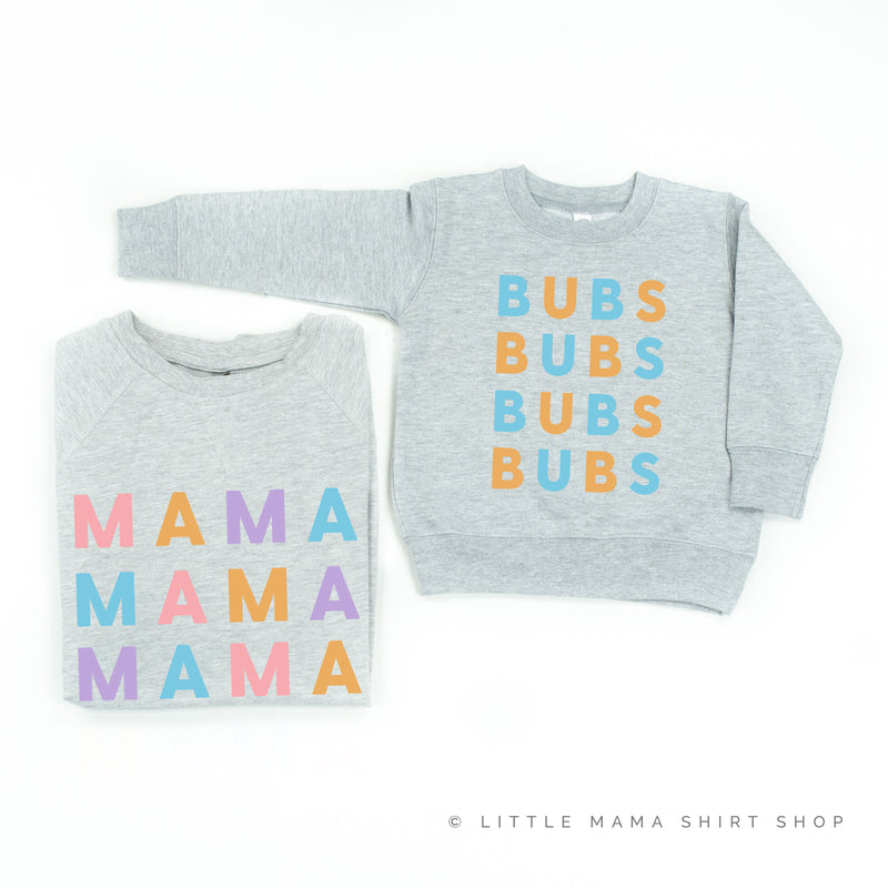 MAMA/BUBS x4 - PASTEL DESIGNS - Set of 2 Matching Sweaters