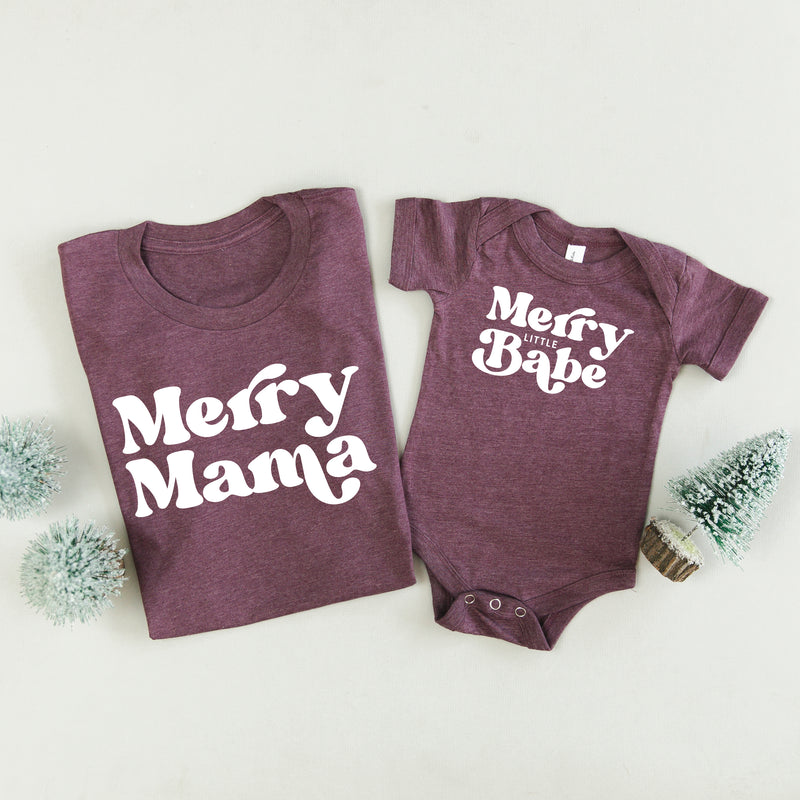 Merry Mama / Merry Little Babe - Set of 2 Unisex Tees