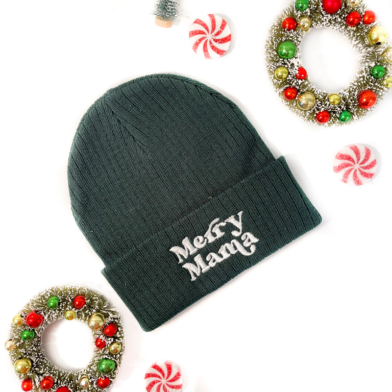 Ribbed Beanie - Merry Mama - Green