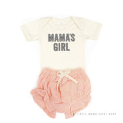 BLOCK FONT CHECKERS - MAMA'S GIRL - Short Sleeve Child Shirt Little Mama Shirt Shop
