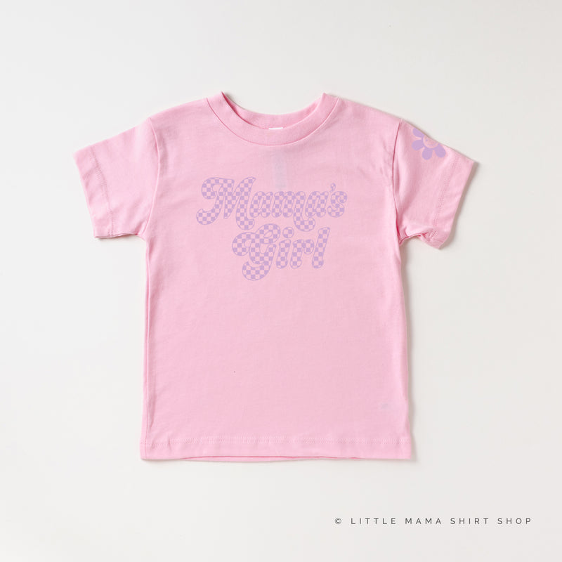 RETRO CHECKERS - MAMA'S GIRL - Short Sleeve Child Shirt