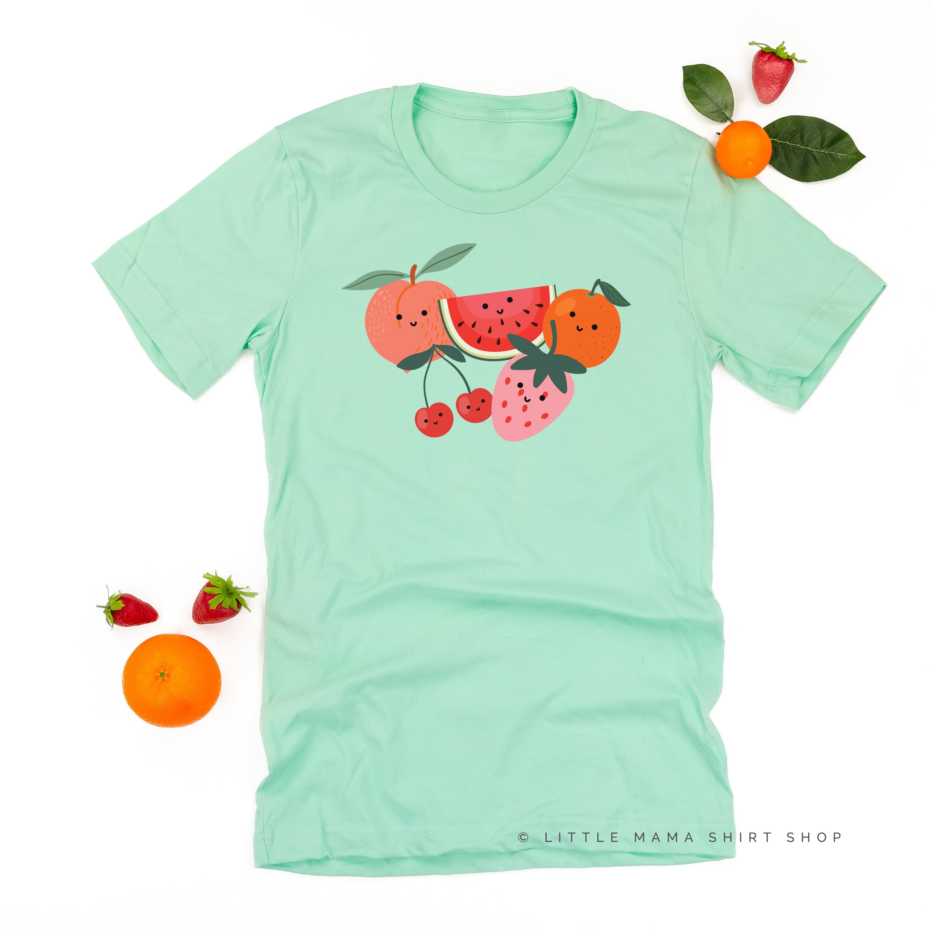 Group of Smiley Fruit - Unisex Tee Little Mama Shirt Shop