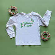 Mistletoe Kisses - Child LONG SLEEVE Tee Little Mama Shirt Shop