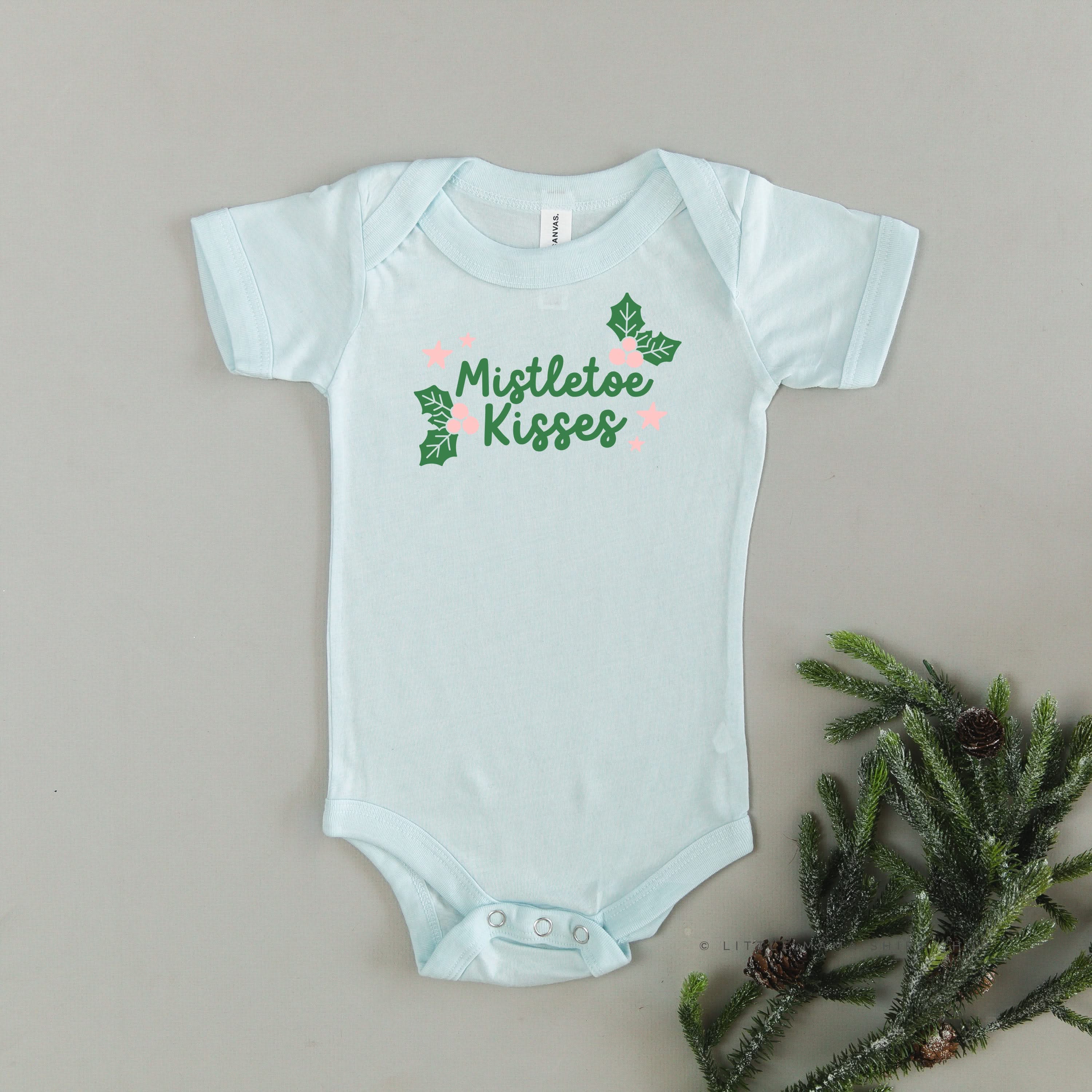 Mistletoe Kisses - Child Tee Little Mama Shirt Shop