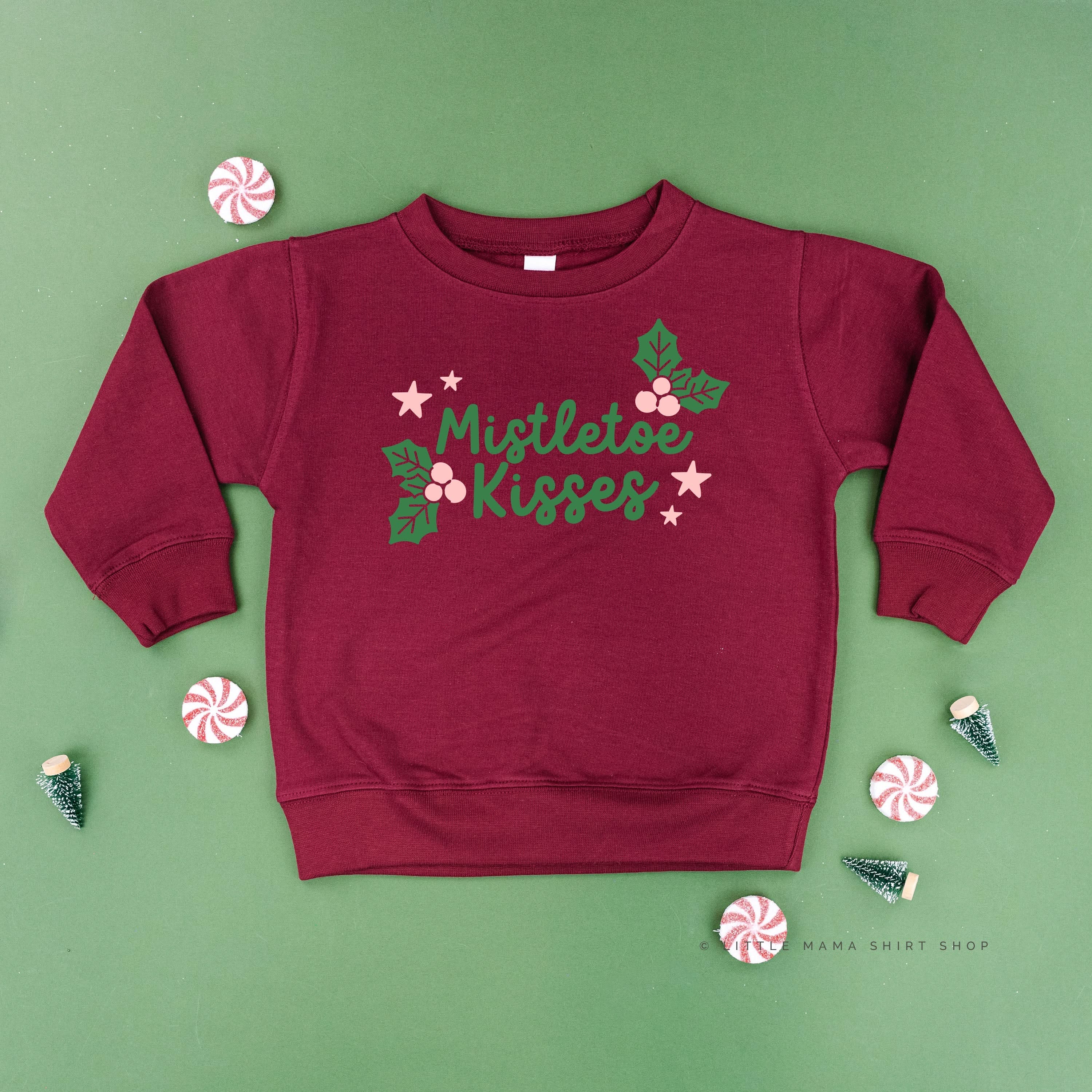 Mistletoe Kisses - Child Sweater Little Mama Shirt Shop
