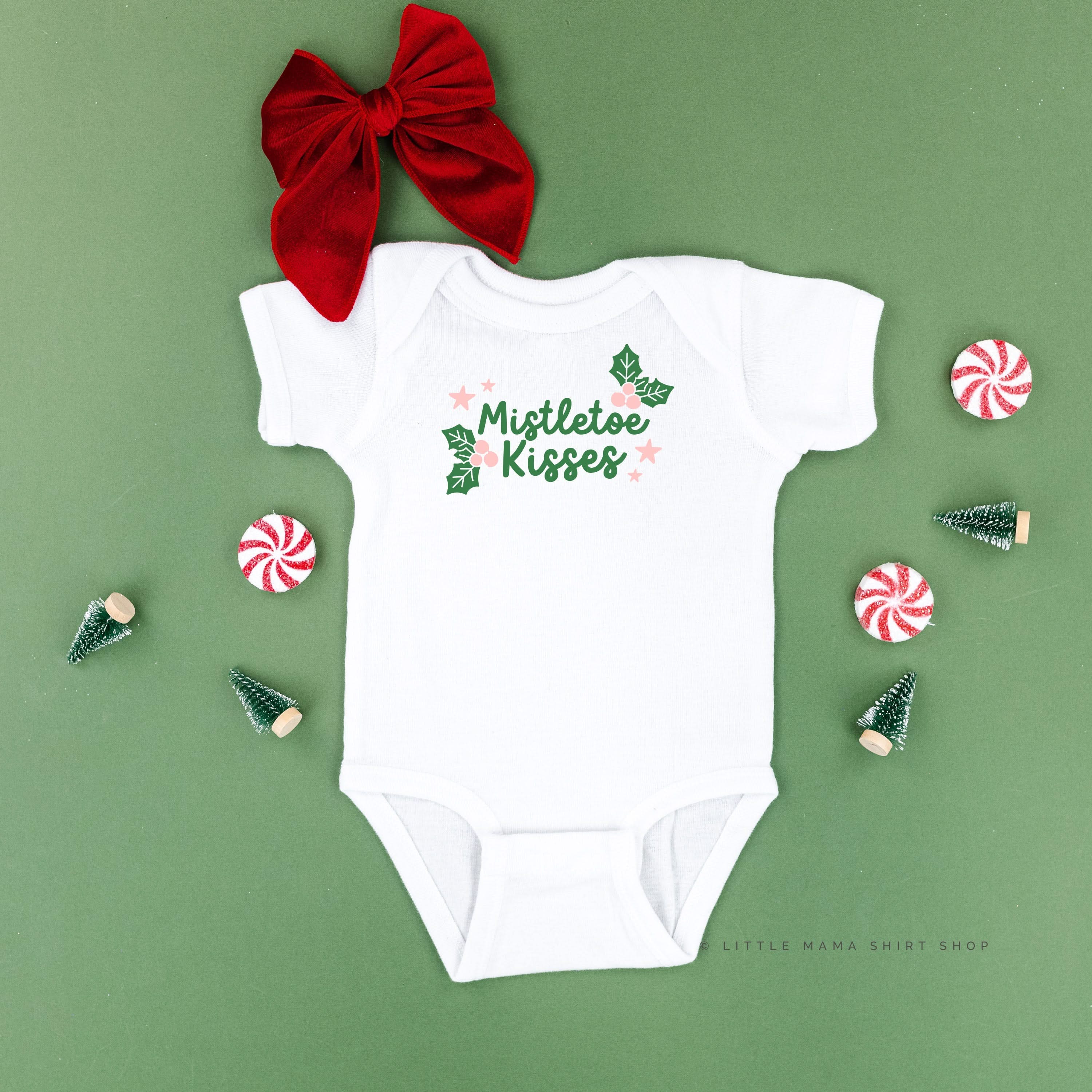 Mistletoe Kisses - Child Tee Little Mama Shirt Shop