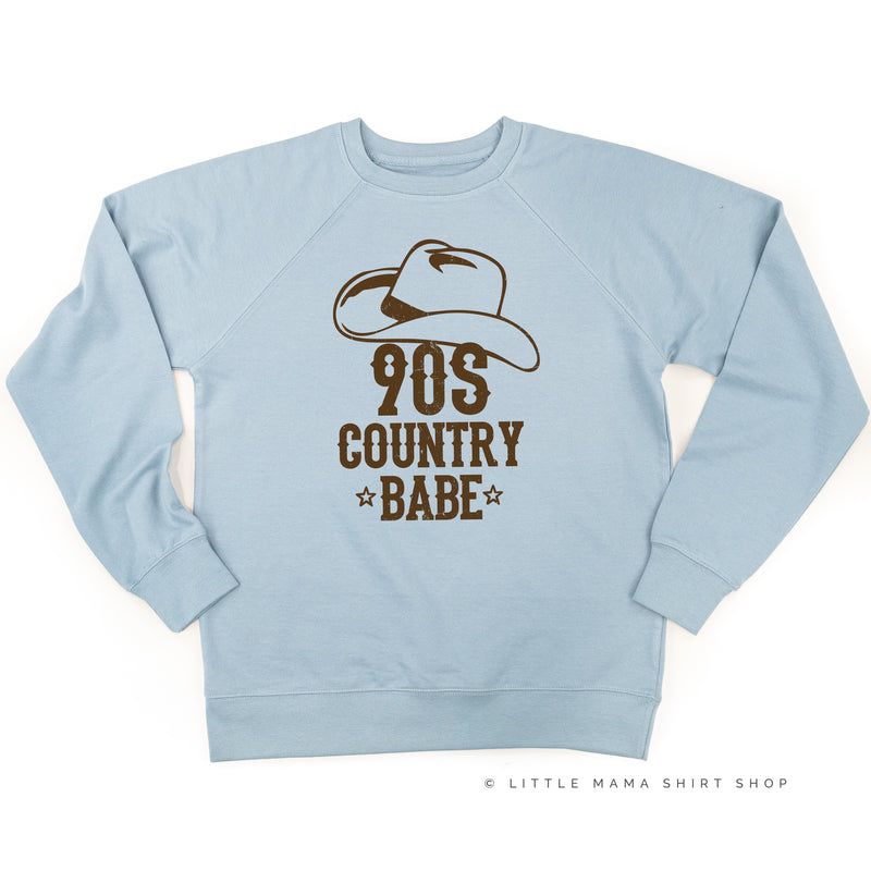 90's Country Babe - Distressed Design - Lightweight Pullover Sweater