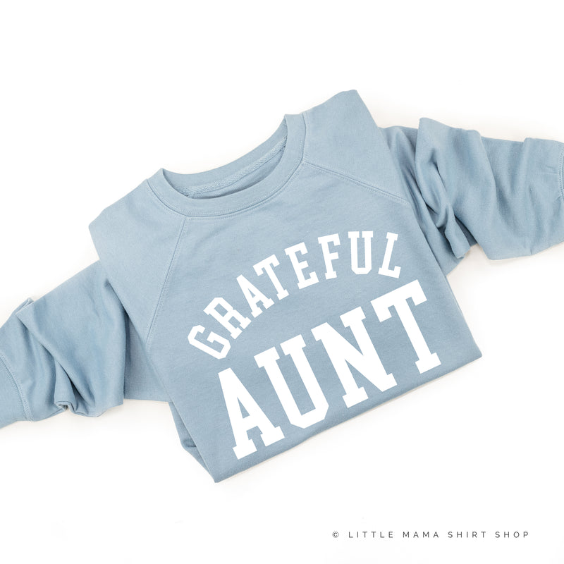 Grateful Aunt - (Varsity) - Lightweight Pullover Sweater