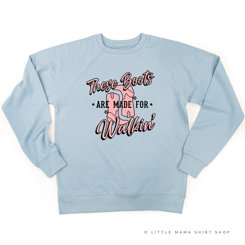 These Boots are Made for Walkin' - Distressed Design - Lightweight Pullover Sweater