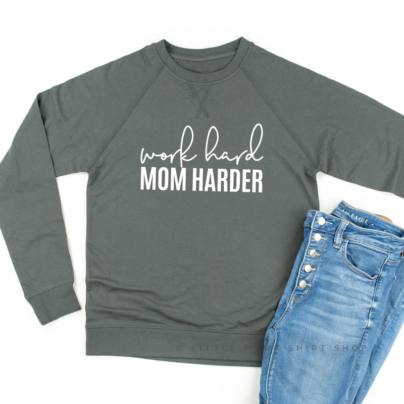 Work Hard Mom Harder - Lightweight Pullover Sweater