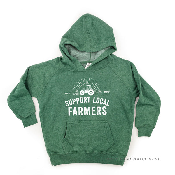 Support Local Farmers - Distressed Design - Child Hoodie