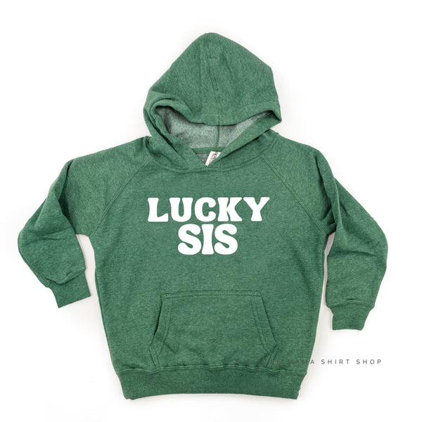 LUCKY SIS (BLOCK FONT) - Child Hoodie