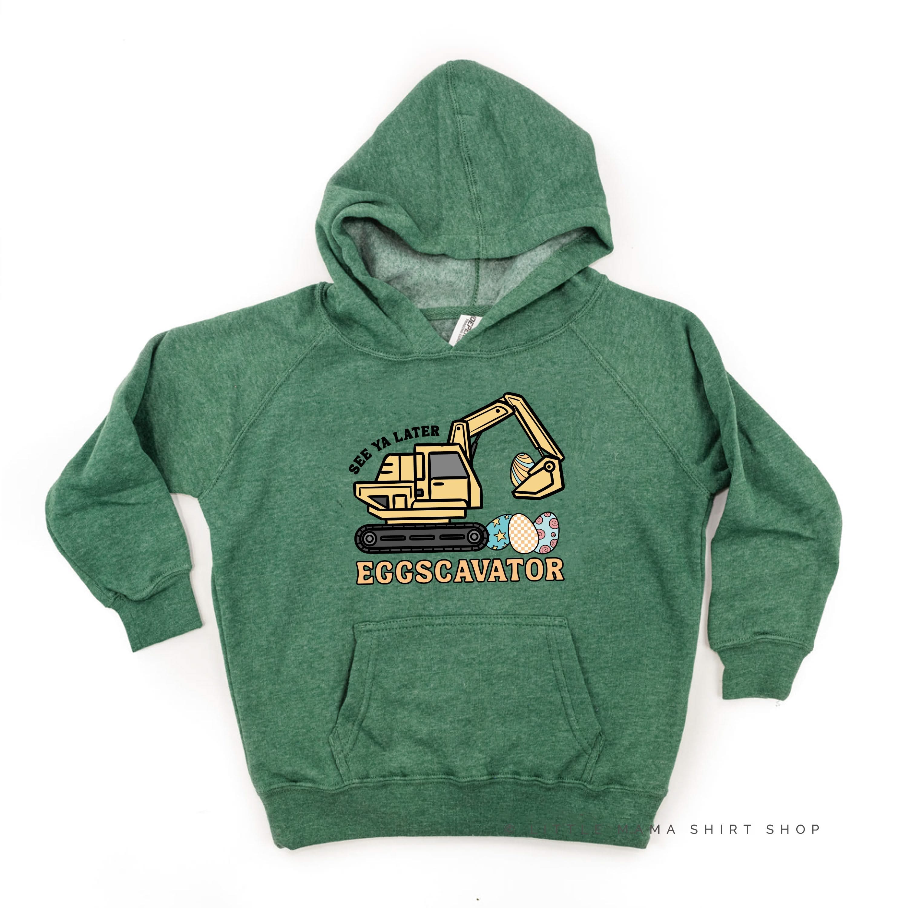 Eggscavator - Child HOODIE Little Mama Shirt Shop LLC