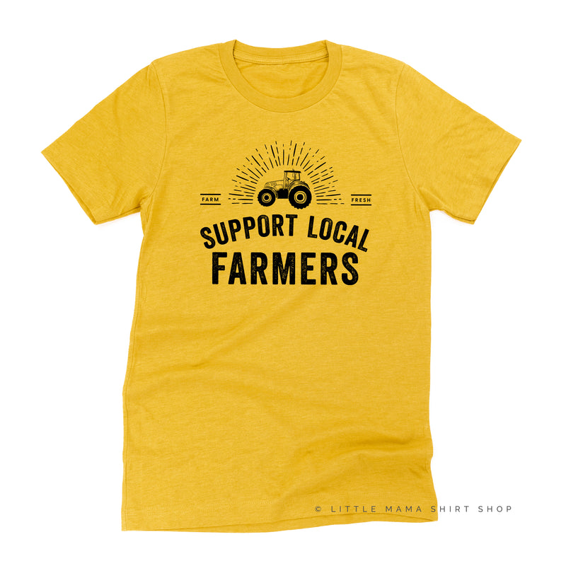 Support Local Farmers - Distressed Design - Unisex Tee