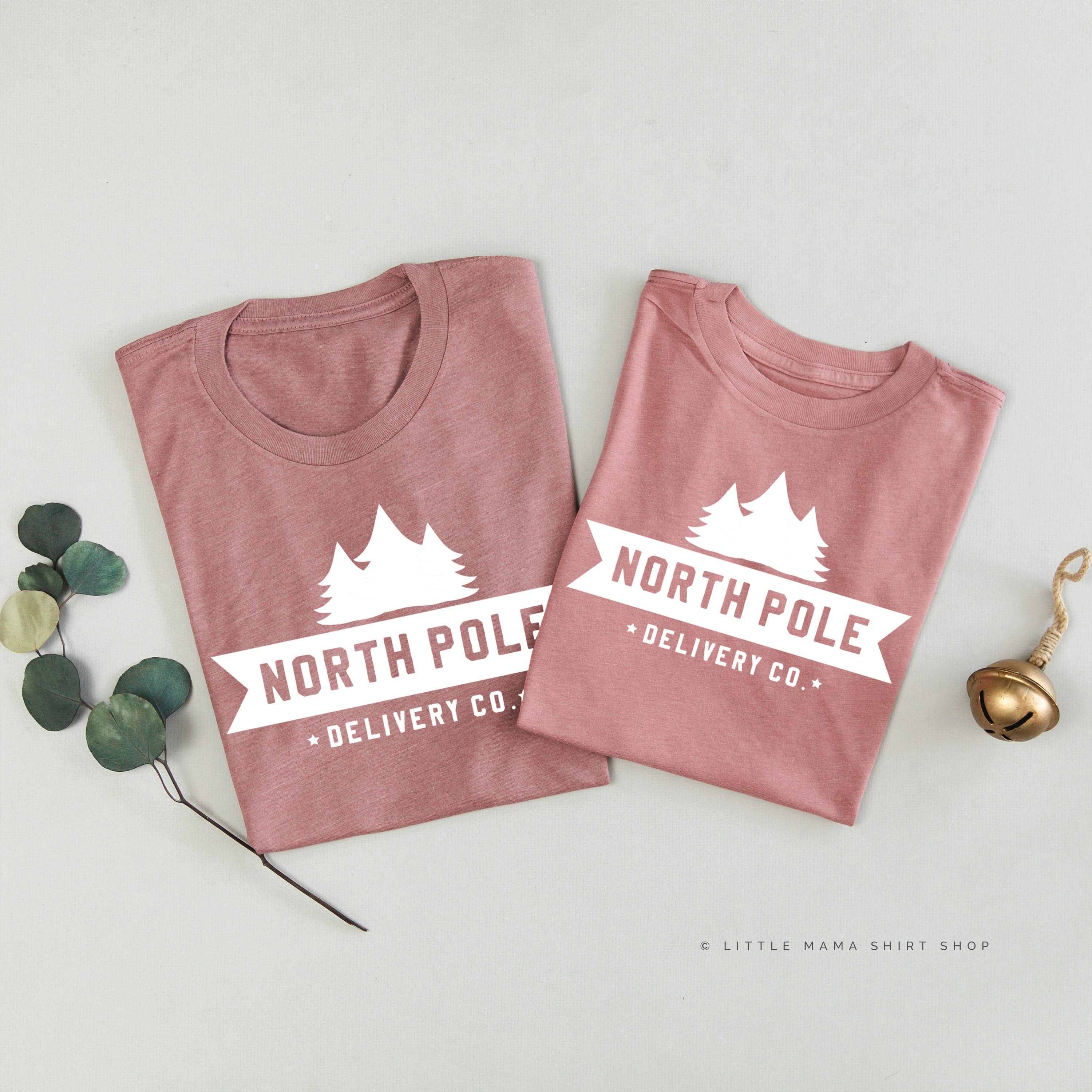 North Pole Delivery Co. - Set of 2 Unisex Tees Little Mama Shirt Shop