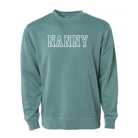 Dye Sweatshirt Crewneck OUTLINE Shirt Embroidered Mama Little – NAME LLC Shop - Pigment