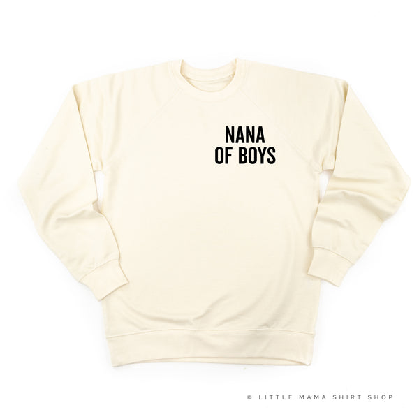 NANA OF BOYS - BLOCK FONT POCKET SIZE - Lightweight Pullover Sweater