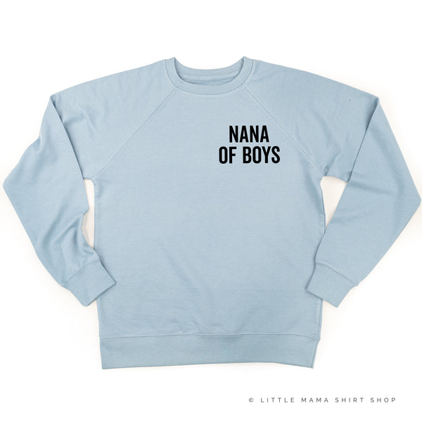 NANA OF BOYS - BLOCK FONT POCKET SIZE - Lightweight Pullover Sweater