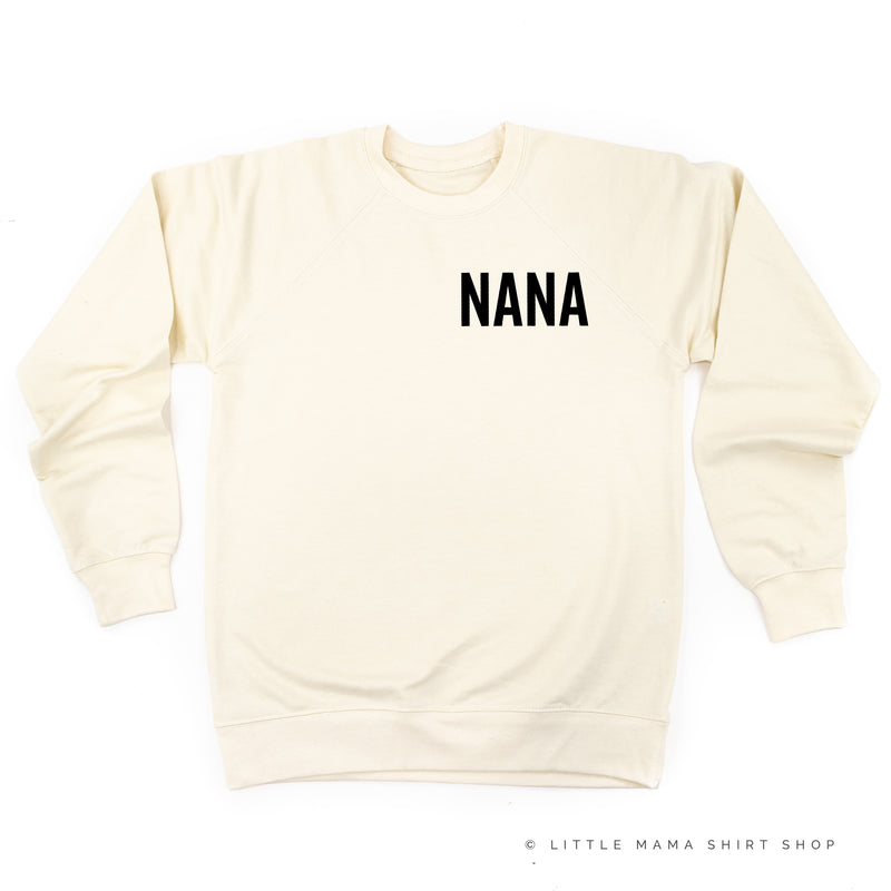 NANA - BLOCK FONT POCKET SIZE - Lightweight Pullover Sweater