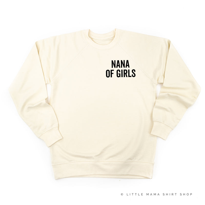 NANA OF GIRLS - BLOCK FONT POCKET SIZE - Lightweight Pullover Sweater