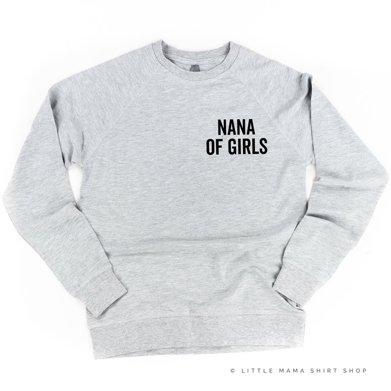 NANA OF GIRLS - BLOCK FONT POCKET SIZE - Lightweight Pullover Sweater