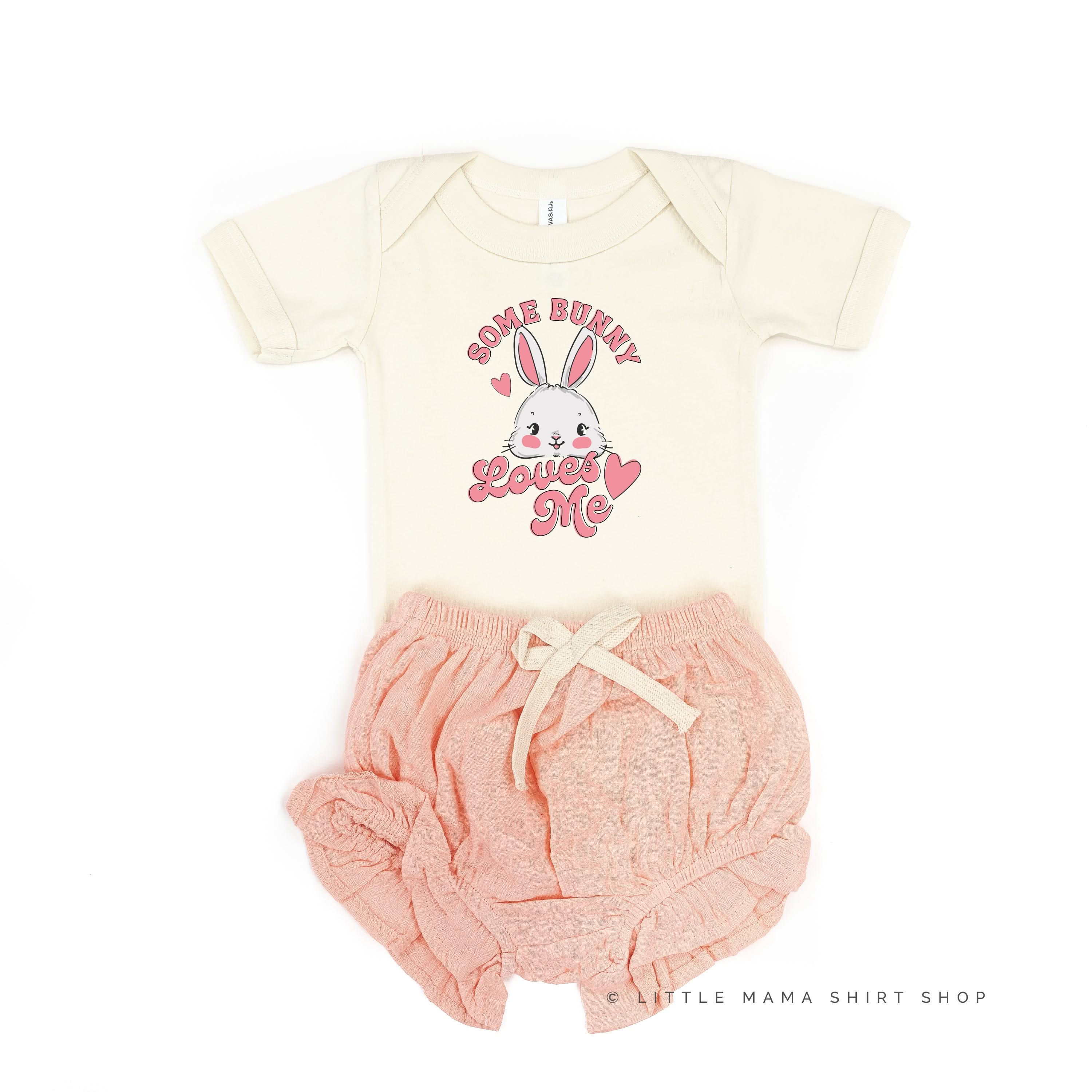 Some Bunny Loves Me - Child Tee Little Mama Shirt Shop